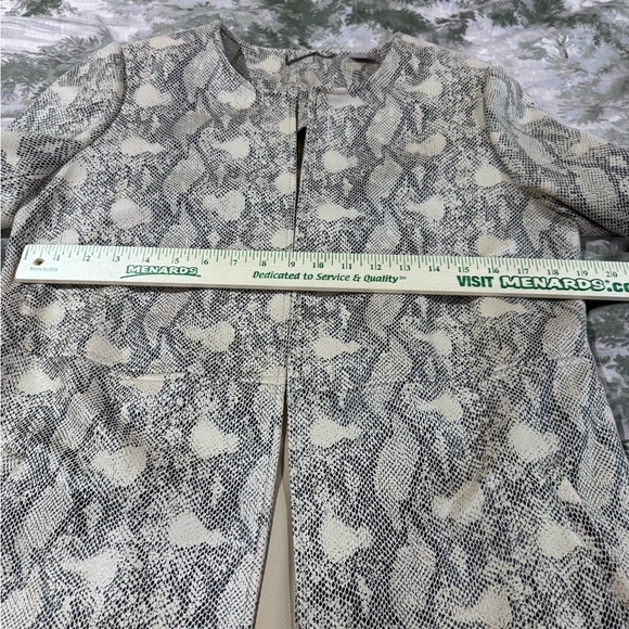 Chico's Gray and White Python Print Cardigan - Picture 7 of 12